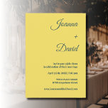 ミニマルスタイル | 書道フォント結婚ズ 招待状<br><div class="desc">ミニマルスタイル | レモンシフォン背景と暗い石板グレーレトロロマンチックなタイプライターフォントとRSVPウェブサイト詳細結婚式招待状</div>