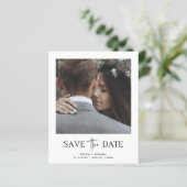 ミニマルスタイル | 1つの写真予算で日付を保存 (スタンド正面)