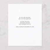 ミニマルスタイル | 1つの写真予算で日付を保存 (裏面)