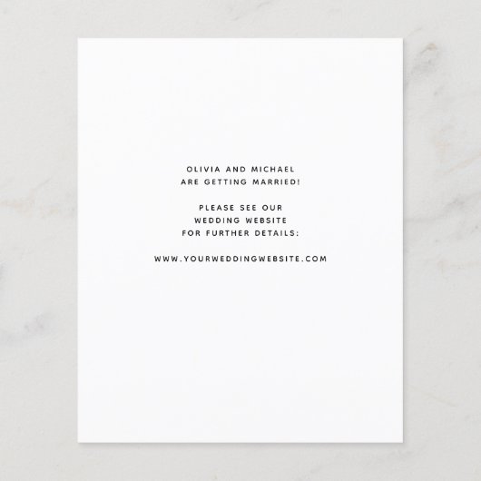 ミニマルスタイル | 1つの写真予算で日付を保存 (裏面)