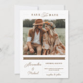 ミニマルスタイル | 1枚の写真 招待状 (正面)