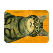 ミニマルストライプのスグレー虎猫 マグネット (横)