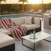 ミニマルストライプのスモダンジャックカスタムイニシャル スローブランケット