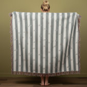 ミニマルストライプのスモダンジャックカスタムイニシャル スローブランケット