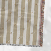 ミニマルストライプのスモダンジャックカスタムイニシャル スローブランケット