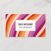 ミニマルストライプリスト手作りラインソーシャルメディアのアイコン 名刺 (正面)