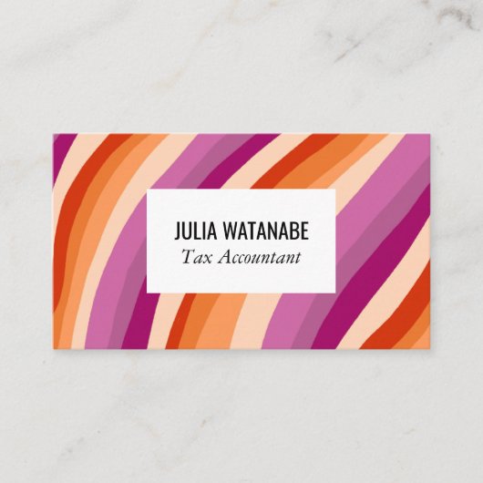 ミニマルストライプリスト手作りラインソーシャルメディアのアイコン 名刺 (正面)