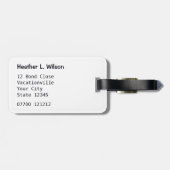 ミニマルストライプリスト青モノグラムの黄 ラゲッジタグ (裏面横)