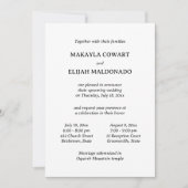 ミニマルスペインの主義バイリンガル – 英語2披露宴 招待状 (正面)