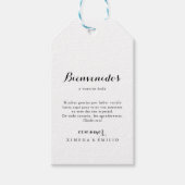 ミニマルスペインの結婚リスト歓迎 ギフトタグ (正面)