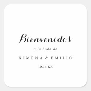 ミニマルスペインの結婚リスト歓迎 スクエアシール
