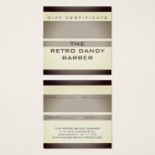 ミニマルズストライプブラウンレトロシックマンリーバーショップホテル (正面&裏面)