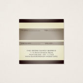 ミニマルズストライプブラウンレトロシックマンリーバーショップホテル (裏面)