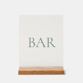 ミニマルセージグリーンバー アクリルサイン (正面)