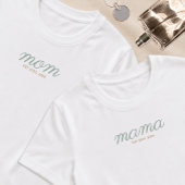 ミニマルセージスクリプトとゴールドの母記念 Tシャツ