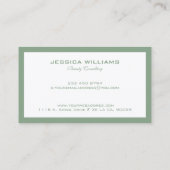 ミニマルセージ縁どグリー 名刺 (裏面)