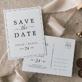 ミニマルセーブ・ザ・デート案内はがき インビテーションポストカード