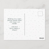 ミニマルタイプライターメリーと明るいフォトツリー ポストカード (裏面)