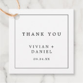 ミニマルタイポグラフィありがとう フェイバータグ (正面)