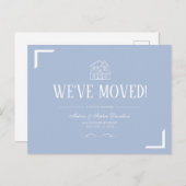 ミニマルタイポグラフィが新しいアドレスPostcを移動しました ポストカード (正面/裏面)