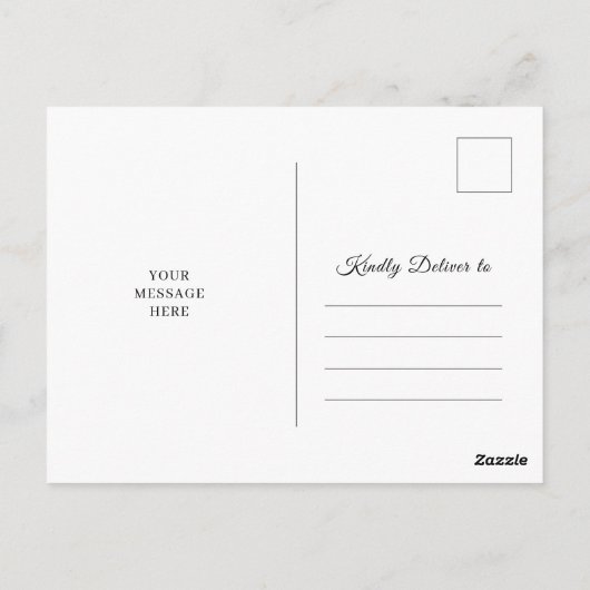 ミニマルタイポグラフィが新しいアドレスPostcを移動しました ポストカード (裏面)