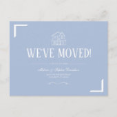 ミニマルタイポグラフィが新しいアドレスPostcを移動しました ポストカード (正面)