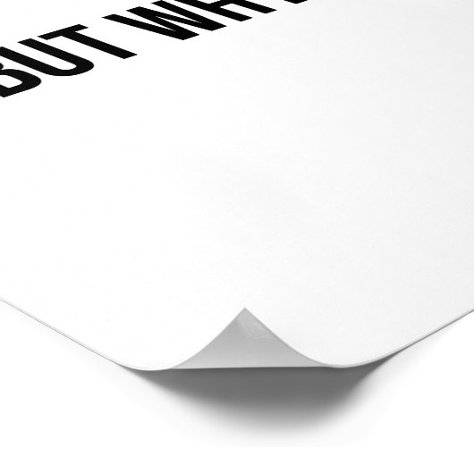 ミニマルタイポグラフィことわざ – しかし、なぜ? ポスター (角)