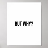 ミニマルタイポグラフィことわざ – しかし、なぜ? ポスター (正面)