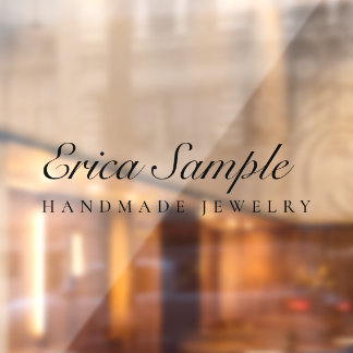 ミニマルタイポグラフィエレガントジュエリー業 ウィンドウサイン