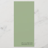 ミニマルタイポグラフィカスタマイズセージグリーン メニュー (裏面)