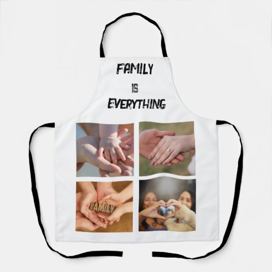 ミニマルタイポグラフィカスタムコラージュ写真 エプロン (正面)