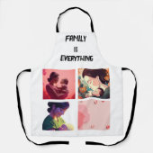 ミニマルタイポグラフィカスタムコラージュ写真 エプロン (正面)