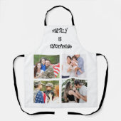 ミニマルタイポグラフィカスタムコラージュ写真 エプロン (正面)