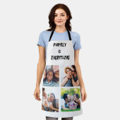 ミニマルタイポグラフィカスタムコラージュ写真 エプロン (着用した状態)