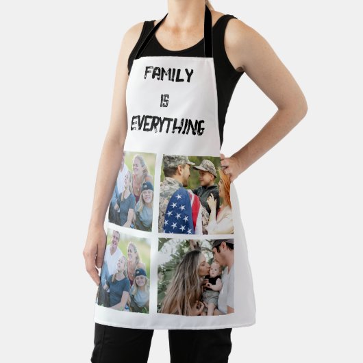 ミニマルタイポグラフィカスタムコラージュ写真 エプロン (インサイチュ)