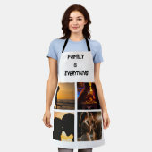 ミニマルタイポグラフィカスタムコラージュ写真 エプロン (着用した状態)