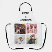 ミニマルタイポグラフィカスタムコラージュ写真 エプロン (正面)