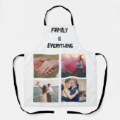 ミニマルタイポグラフィカスタムコラージュ写真 エプロン (正面)