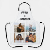 ミニマルタイポグラフィカスタムコラージュ写真 エプロン (正面)