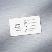 ミニマルタイポグラフィカスタムロゴ白黒 マグネット名刺 (インサイチュ)