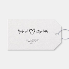 ミニマルタイポグラフィクモダンレ結婚ン ギフトタグ