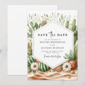 ミニマルタイポグラフィサク結婚テン セーブザデート (正面/裏面)