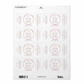 ミニマルタイポグラフィサークルバラ金ゴールドフレームロゴ ラベル (フルシート)