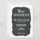 ミニマルタイポグラフィシャルボードニューホームムービング 案内状 (正面)