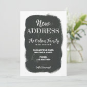 ミニマルタイポグラフィシャルボードニューホームムービング 案内状 (スタンド正面)