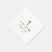 ミニマルタイポグラフィシンプルクロス《キリスト教》洗礼式や命名式 スタンダードカクテルナプキン (角)