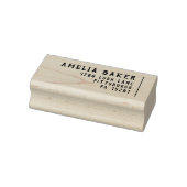 ミニマルタイポグラフィシンプルモダン差出人住所 ラバースタンプ (スタンプ)