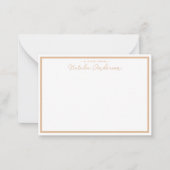 ミニマルタイポグラフィスカジュアルクリプトPastelオレンジ ノートカード (正面)