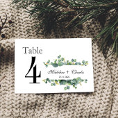 ミニマルタイポグラフィス結婚クリプトのテーブルカード ノートカード