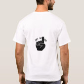 ミニマルタイポグラフィティー – 'ノイズをカット' Tシャツ (裏面)